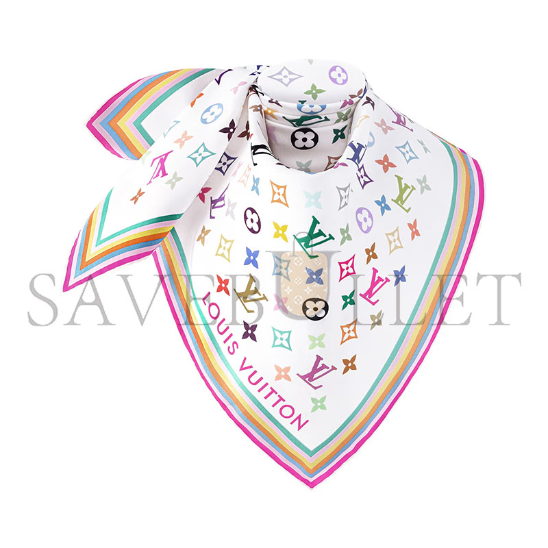 LOUIS VUITTON SCARF MURAKAMI LV X TM MONOGRAM MULTICOLOR SQUARE 90 M94967 (90*90cm)